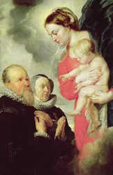 Madonna und Kind mit den Stiftern Alexandre Goubeau und seiner Frau Anne Antoni